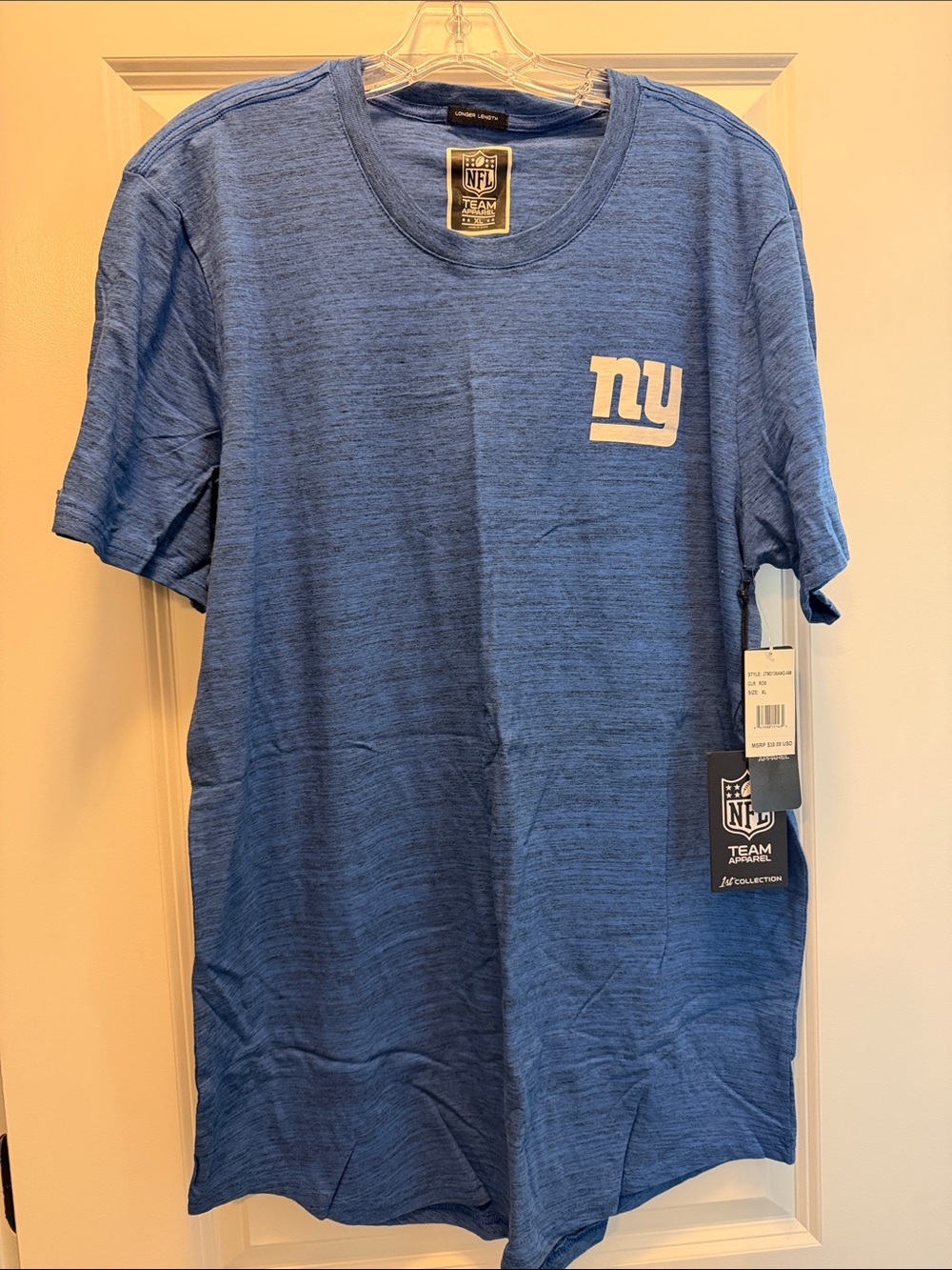 NFL New York Giants Heather Blue Short-Sleeve Crewneck Tee